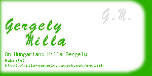 gergely milla business card